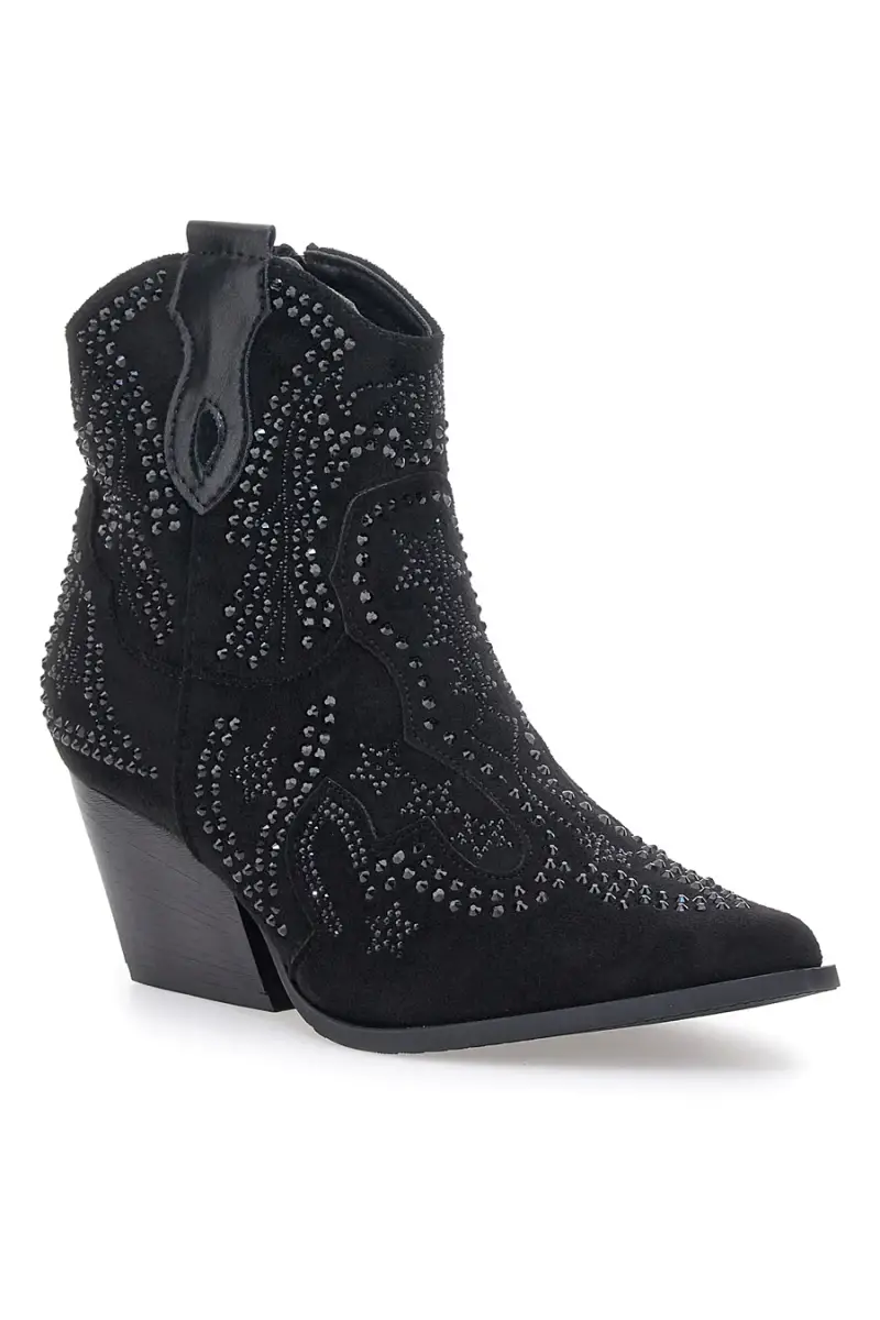 Stivaletti Texani Neri alla Caviglia con Decorazioni THE FIRST 506 [NERO] miniatura 2