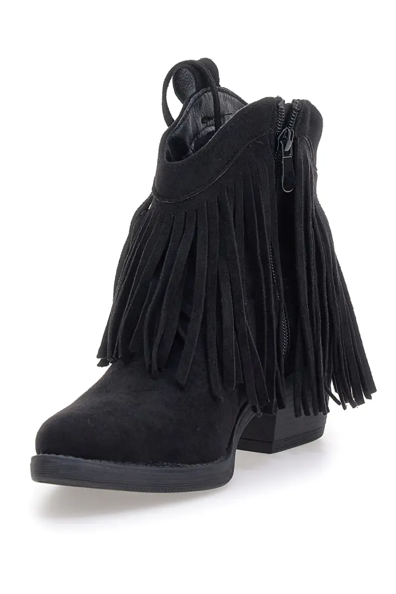 Stivaletti texani neri con frange lunghe The First P638 [NERO] miniatura 3