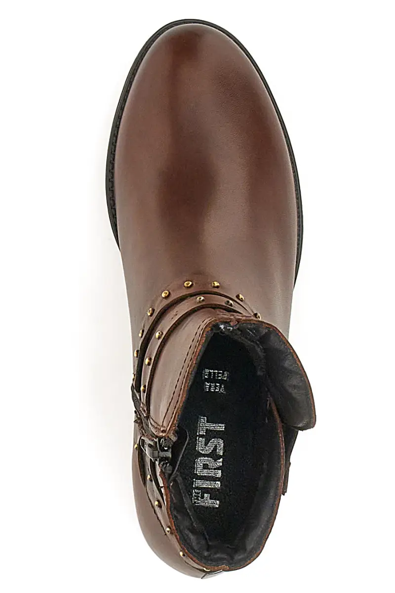 Stivaletti Vera Pelle Marrone The First 20306 [MARRONE] miniatura 5