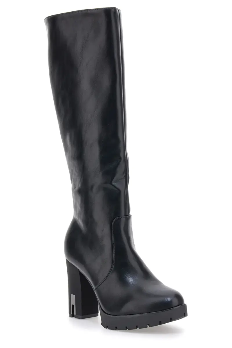 Stivali Alti Neri Con Tacco The First H262538 [NERO] miniatura 2