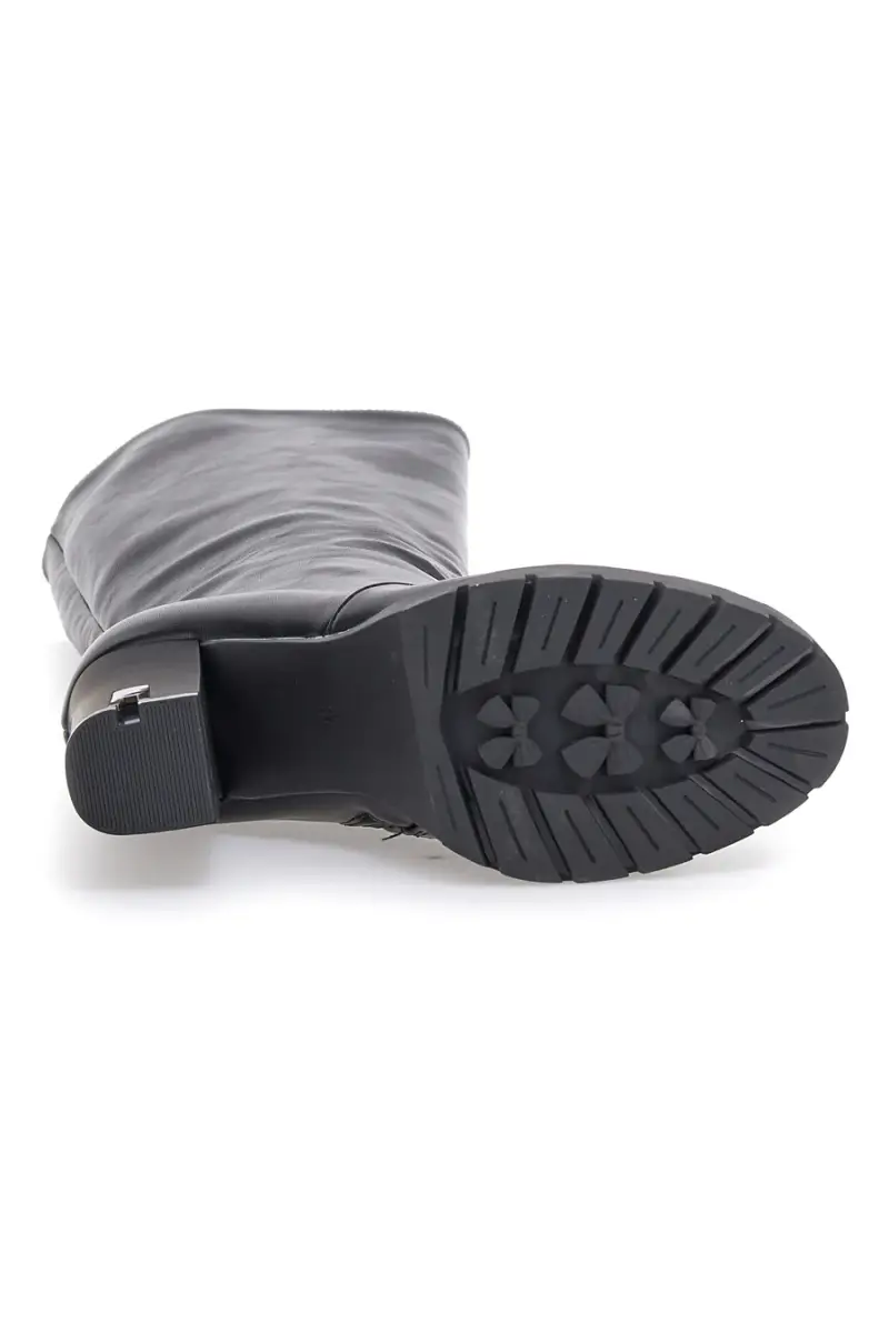 Stivali Alti Neri Con Tacco The First H262538 [NERO] miniatura 5