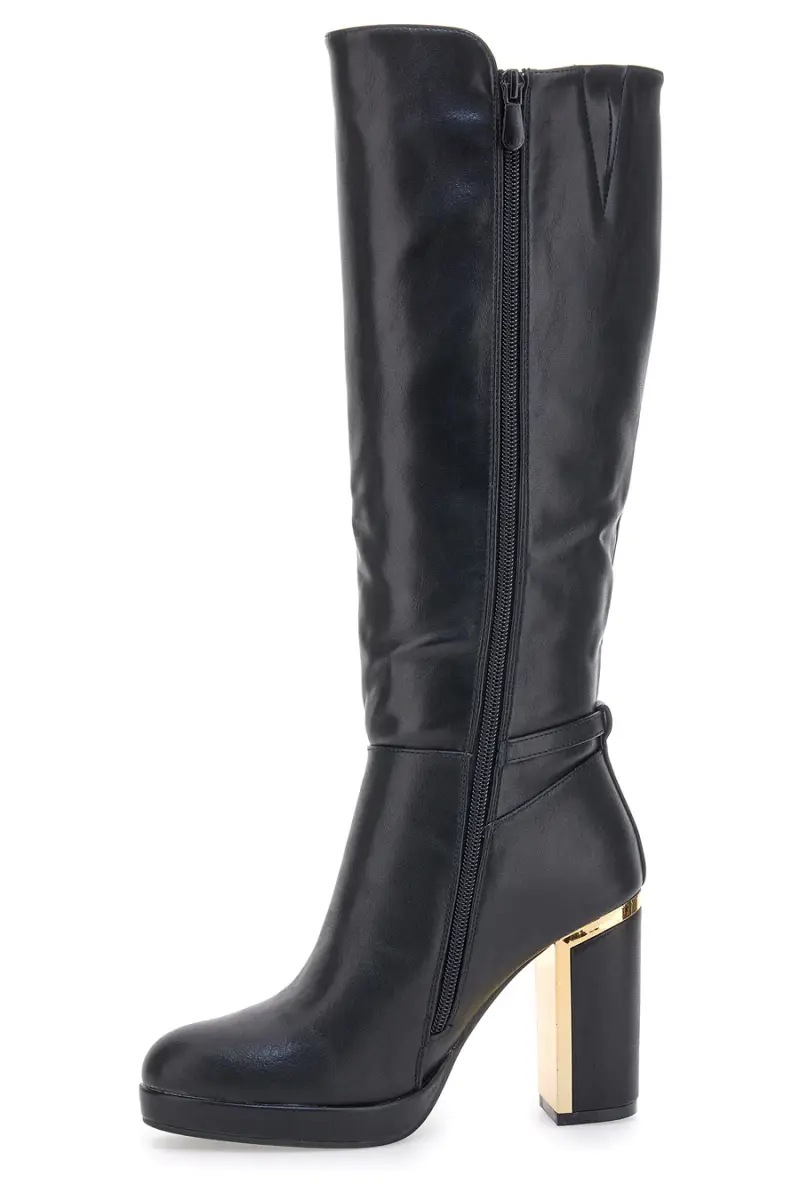 Stivali Neri con Cinturino Decorativo The First RQ23WT6 [NERO] miniatura 4