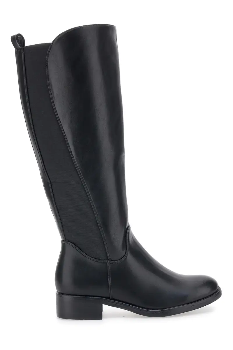 Stivali neri con fascia elastica The First P614 [NERO]