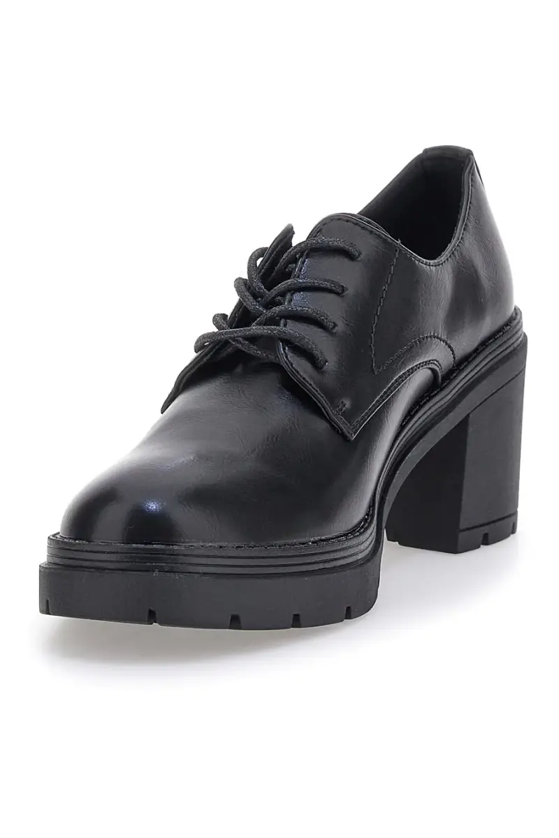 Stringate nere con tacco a blocco THE FIRST 477 [NERO] miniatura 3