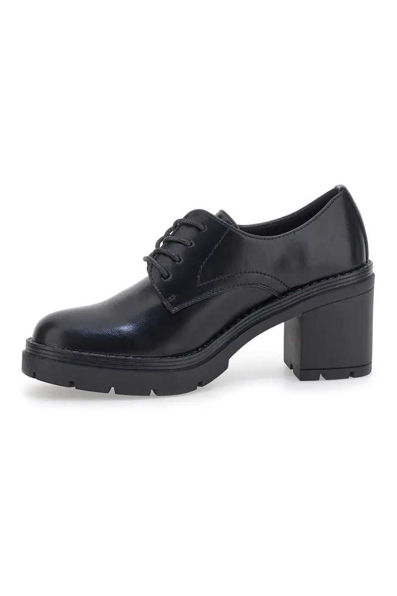 Stringate nere con tacco a blocco THE FIRST 477 [NERO] miniatura 4