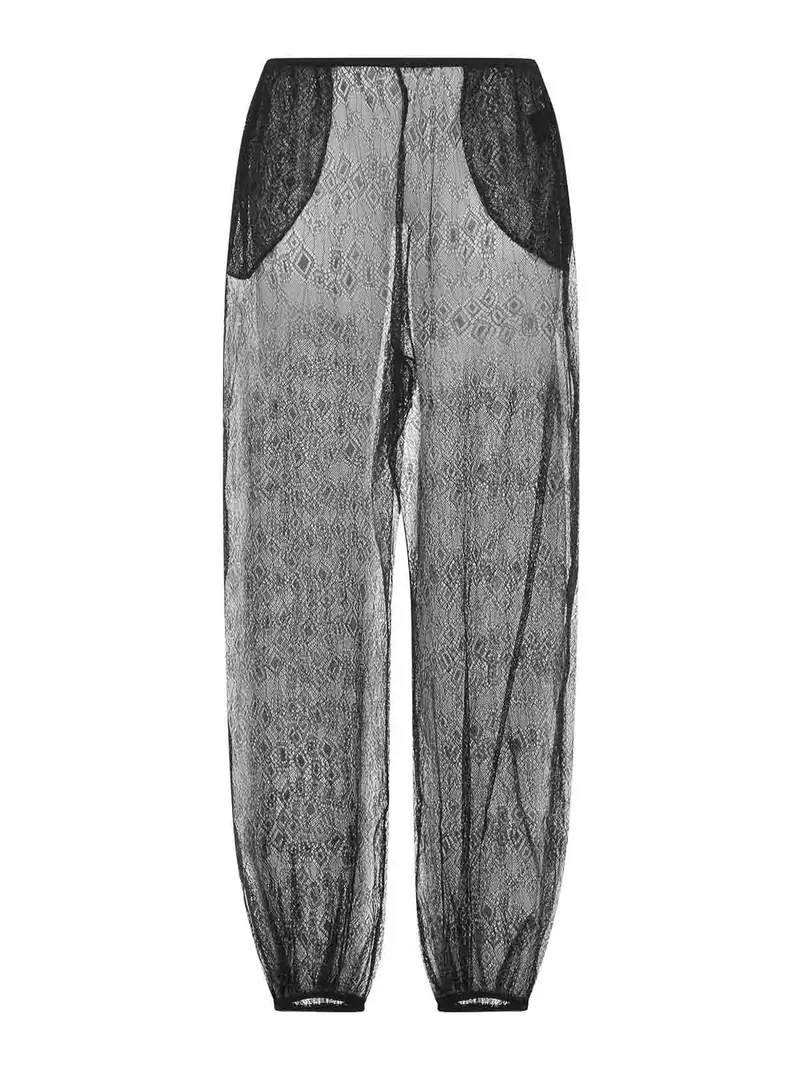 Pantaloni a palloncino in pizzo Orissa Nero