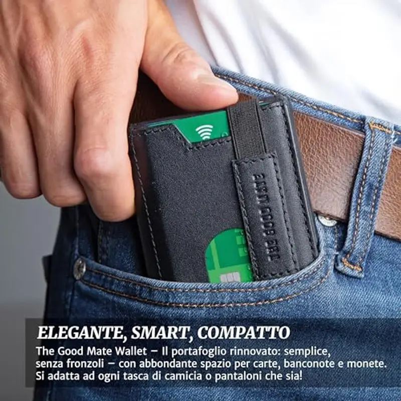 The Good Mate Portamonete Uomo Nero 942744 miniatura 2