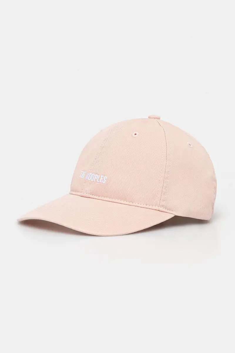 berretto da baseball in cotone colore rosa con applicazione AMHA30011K