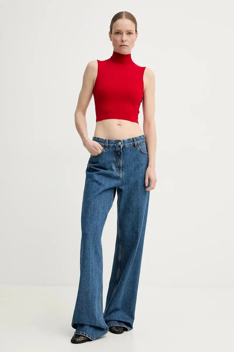 camicetta donna colore rosso FTOP30005K miniatura 2