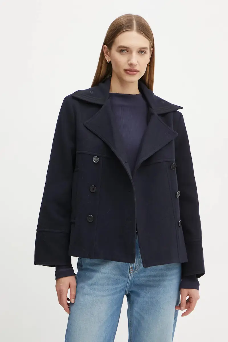 cappotto in lana colore blu navy FMAN29001K