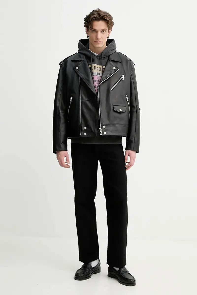 felpa in cotone uomo colore grigio con cappuccio HSWE30013K miniatura 2