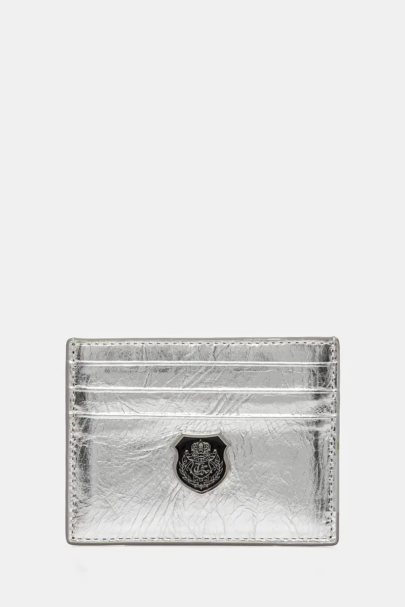 portacarte in pelle colore argento AFPM30000K