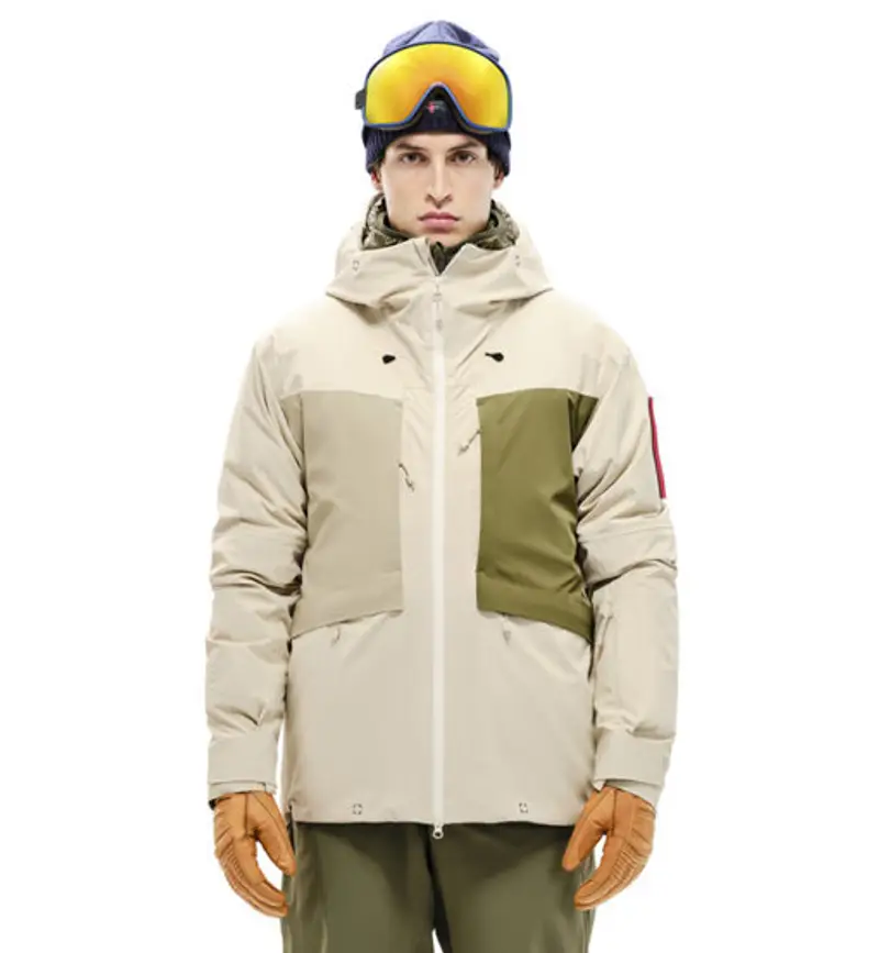 3L HYBRID SHELL - giacca da sci - uomo Beige