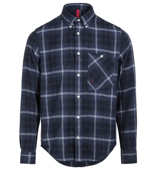 Button Down Flannel Check Shirt M - camicia a maniche lunghe - uomo Blue