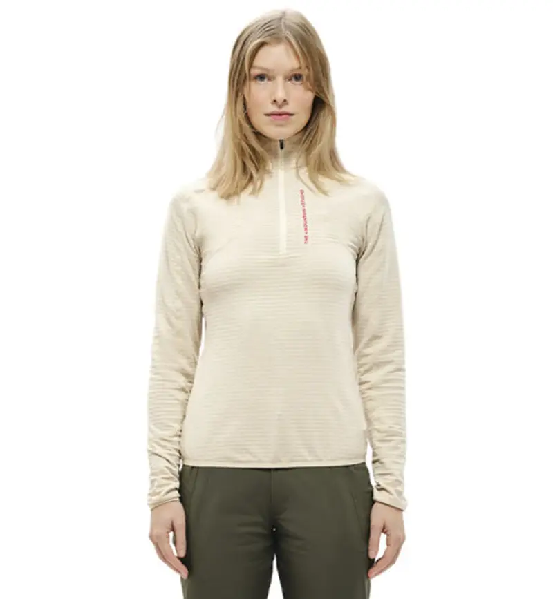 Light Tech Fleece Half Zip W - felpa in pile - donna Beige