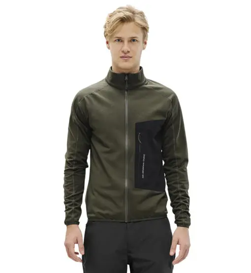 Techno Grid Fleece T-Neck M - felpa in pile - uomo Green