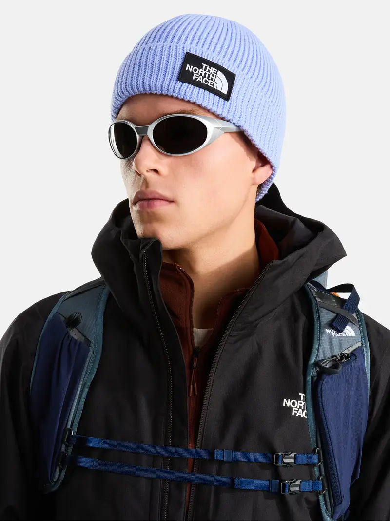 Berretto blu chiaro / nero / bianco miniatura 3