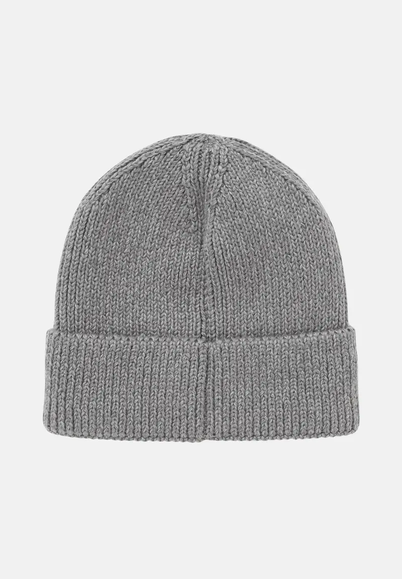 Berretto grigio per uomo e donna con risvolto e logo box TNF miniatura 2