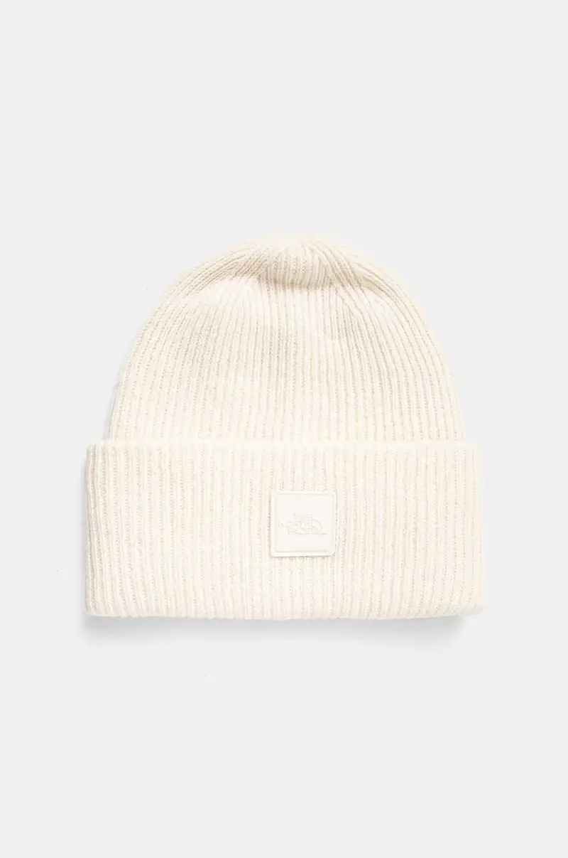 berretto in lana Urban Patch Beanie colore beige NF0A7WJGQLI1