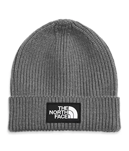 The North Face Box Logo Cuffed Berretto per Bambini e Ragazzi TNF Medium Grey Heather One Size