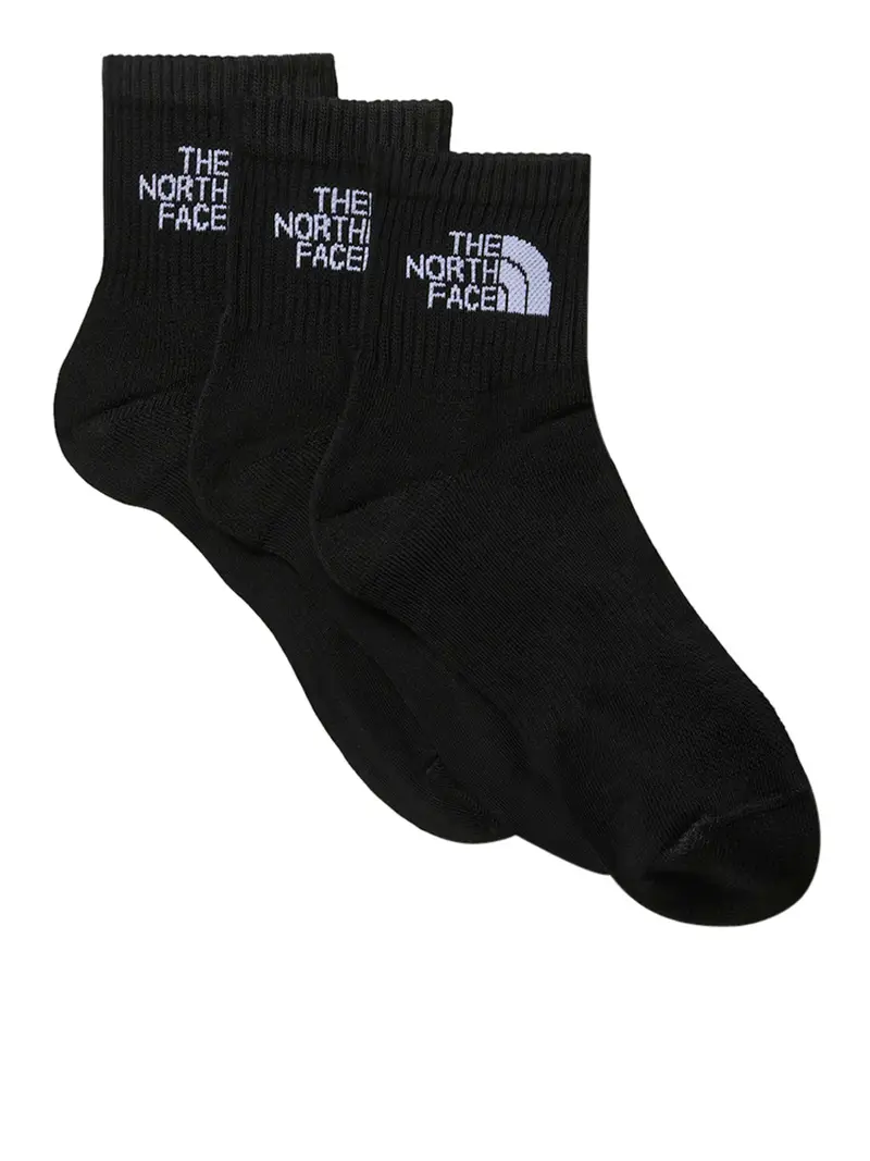 calzini the north face cush quarter 3p unisex - nero