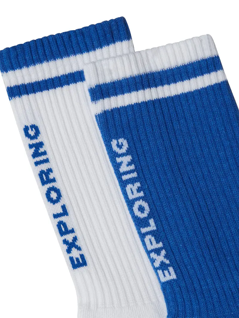 Calzino Everyday Crew blu / bianco miniatura 2