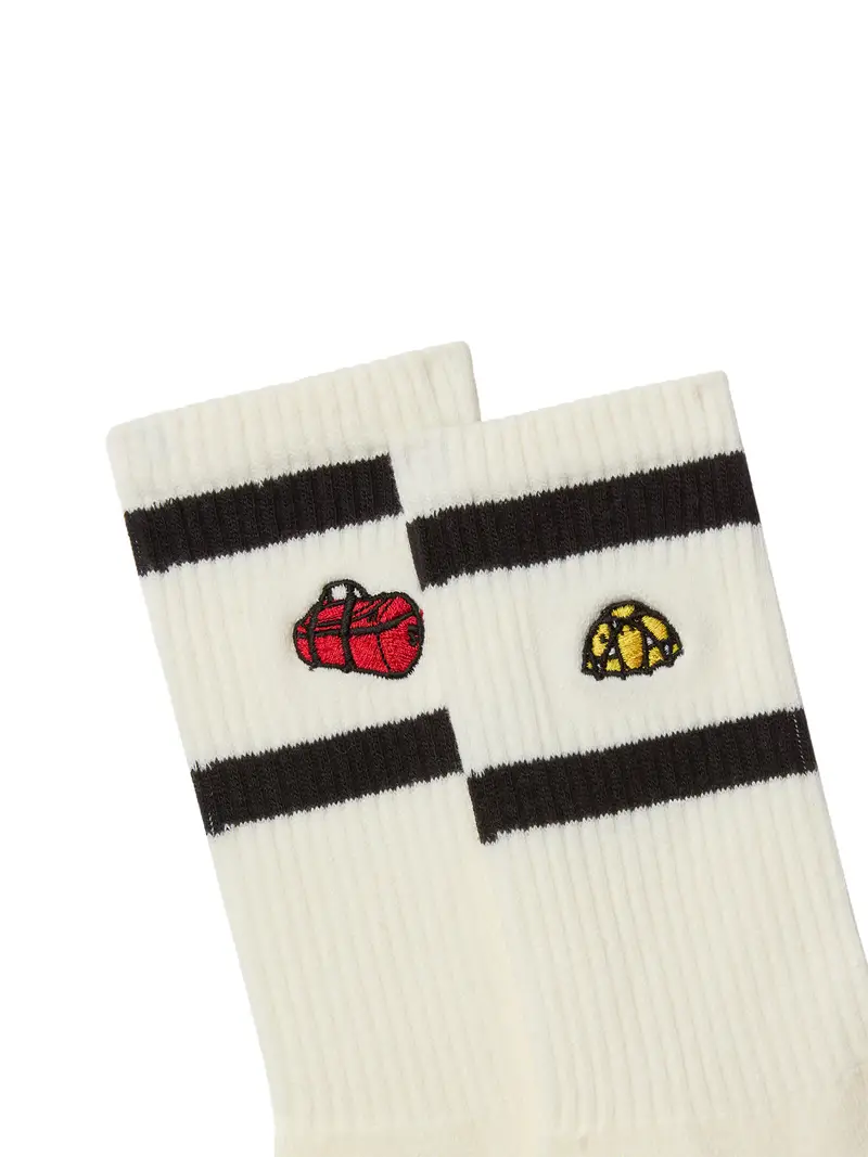 Calzino 'Icons' marrone scuro / giallo / rosso / bianco naturale miniatura 3