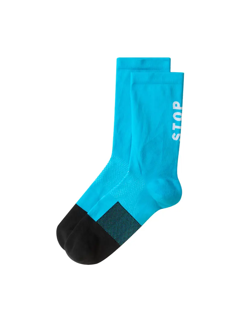 Calzino 'Never Stop' azzurro / nero / bianco