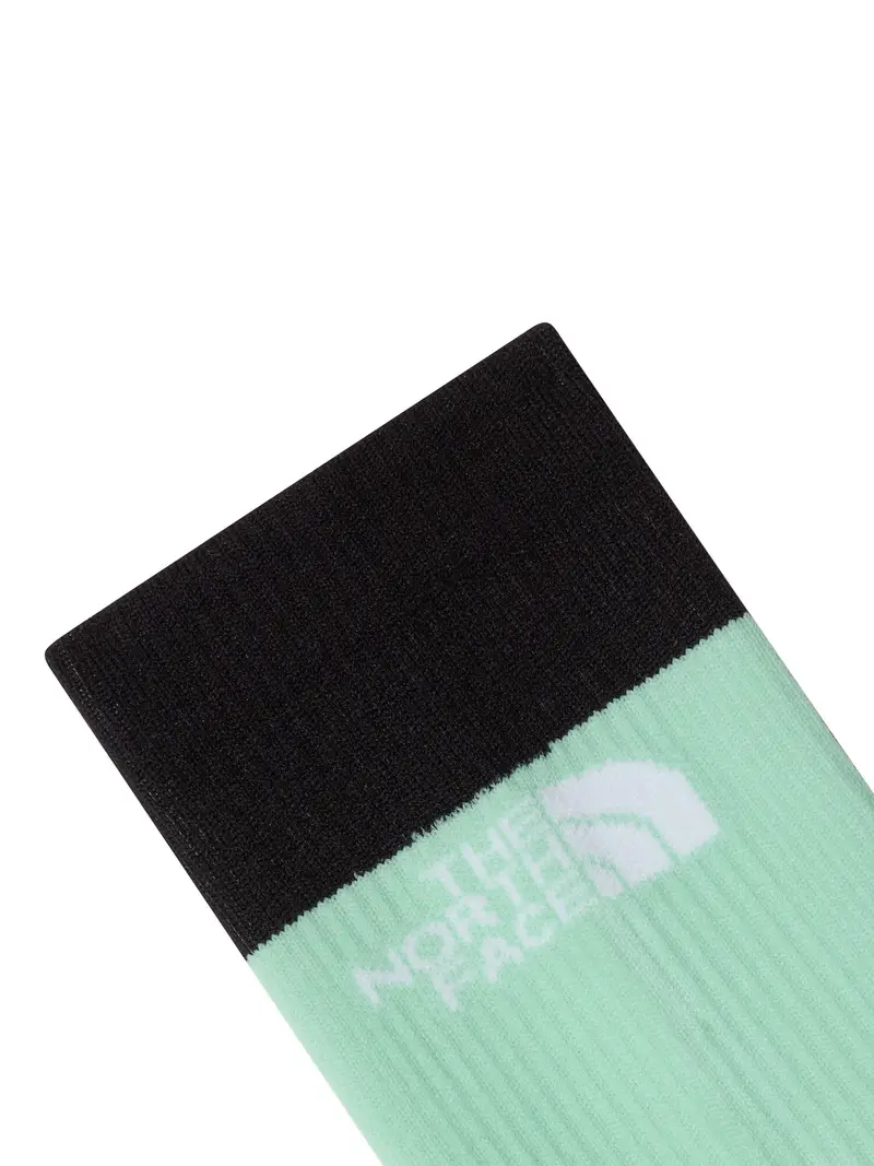 Calzino verde chiaro / nero / bianco miniatura 3