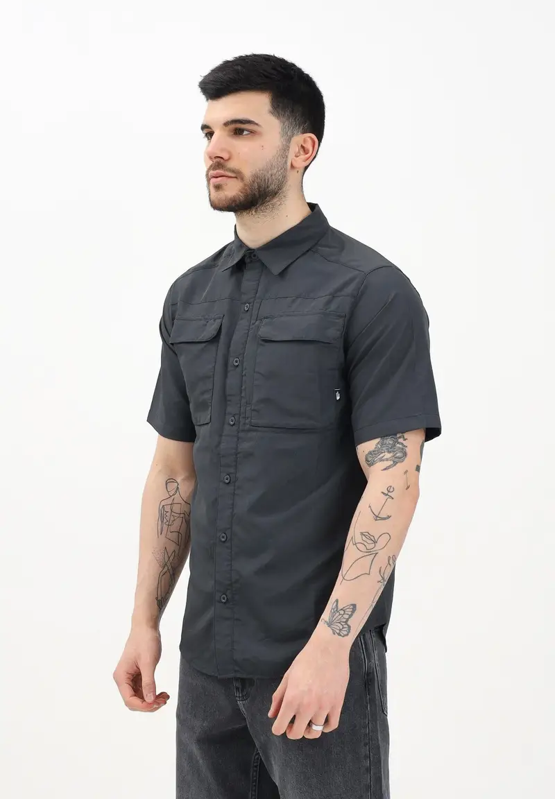 THE NORTH FACE Camicia a manica corta Sequoia grigia da uomo