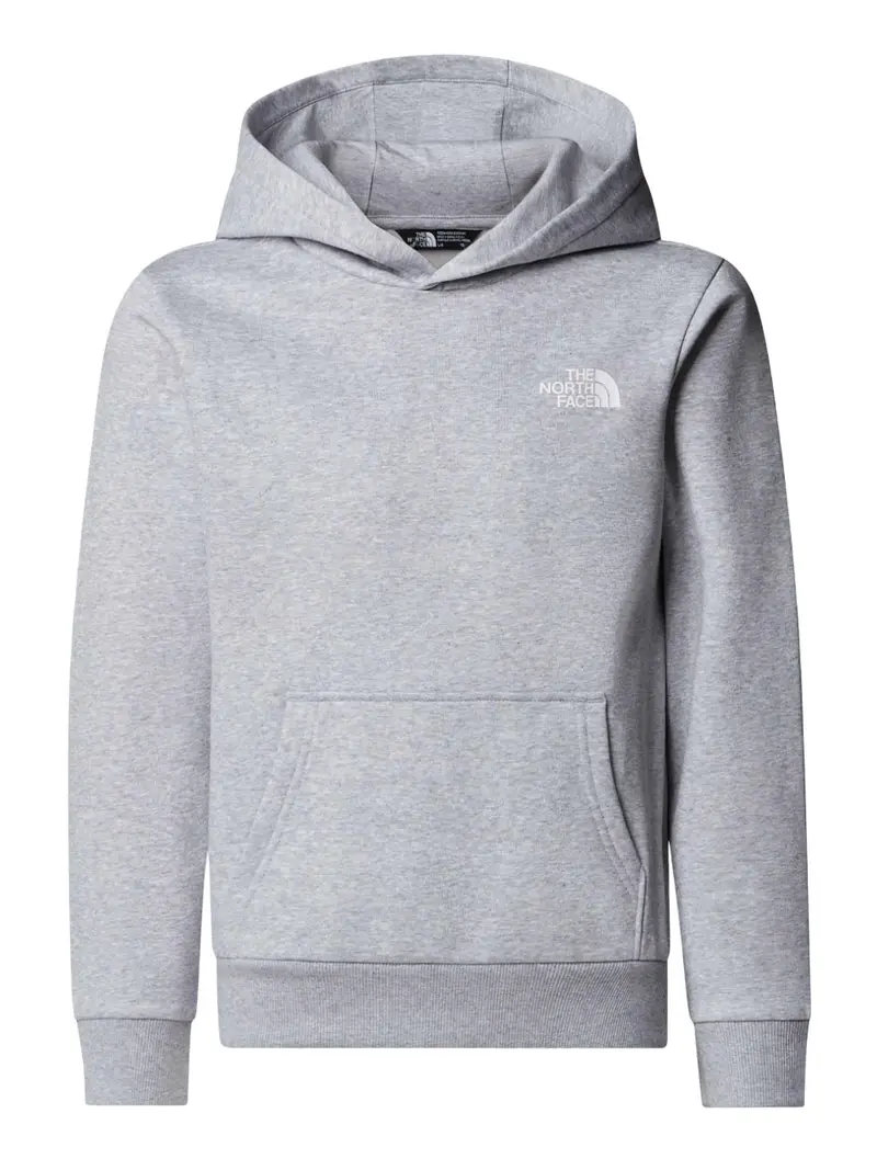felpa cappuccio the north face da bambino - grigio