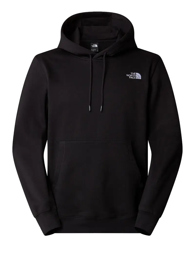 felpa cappuccio the north face relaxed da uomo - nero