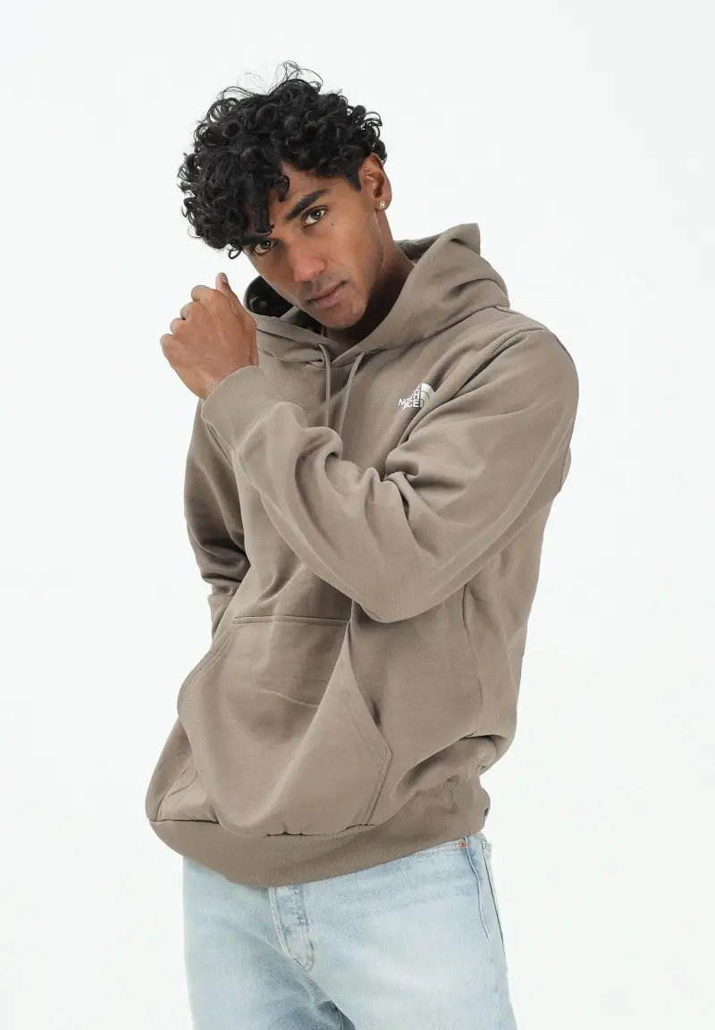 Felpa con cappuccio Essential marrone da uomo miniatura 2