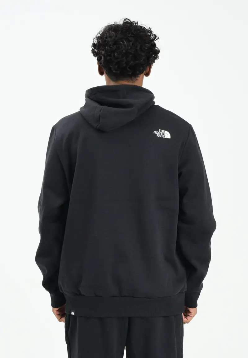 Felpa con cappuccio Essential nera da uomo miniatura 3