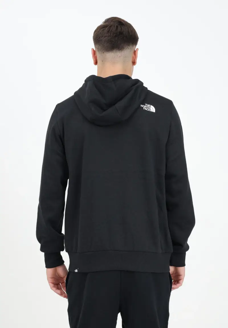 Felpa con cappuccio Fine nera da uomo miniatura 3