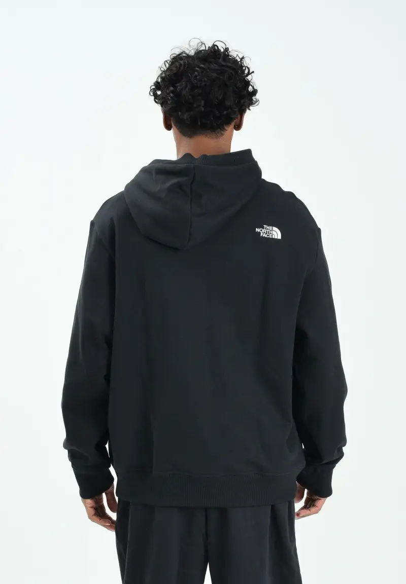 Felpa con cappuccio Icon Relaxed nera da uomo miniatura 3