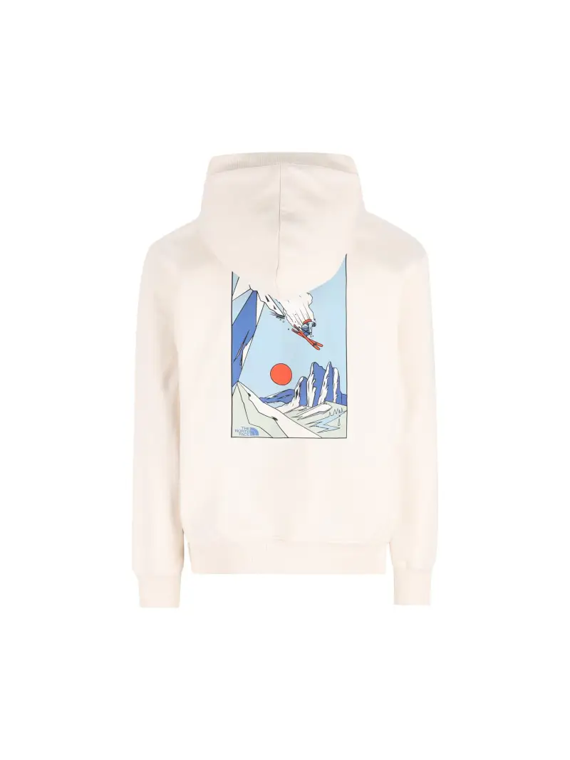 Felpa Con Cappuccio Mountain Celebration Relaxed BIANCO miniatura 2