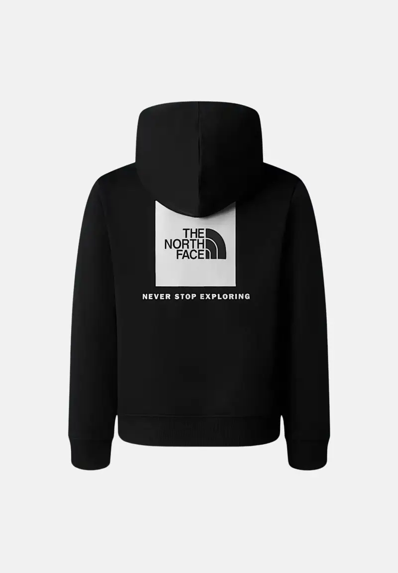 Felpa con cappuccio NSE Box nera per bambino e bambina miniatura 2