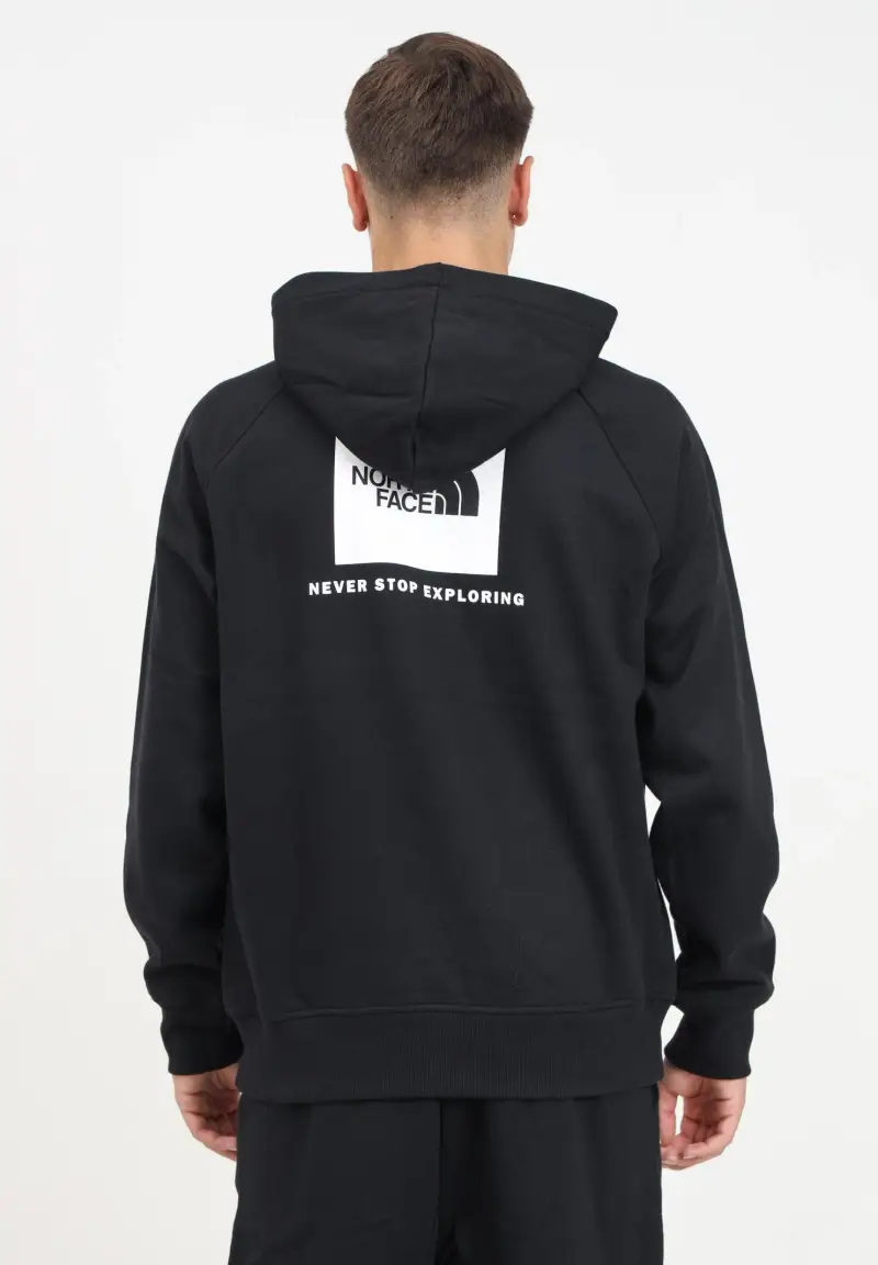 Felpa con cappuccio Redbox nera da uomo miniatura 3