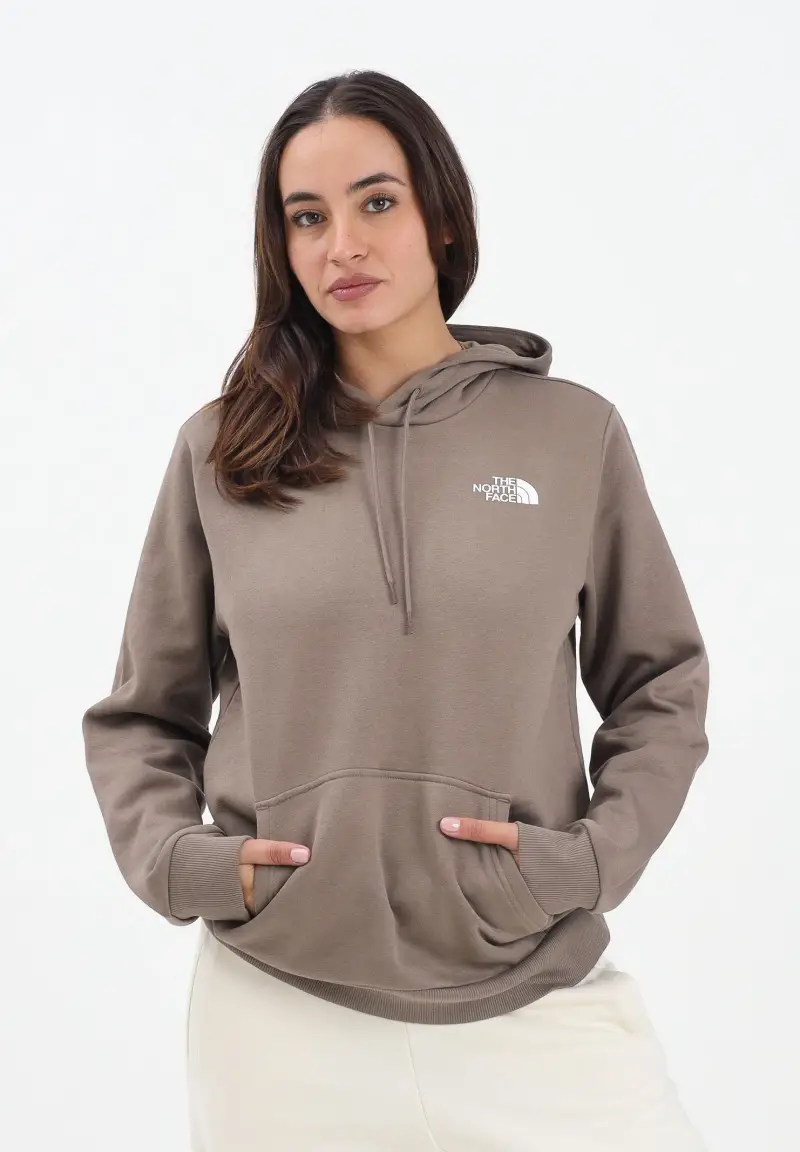 Felpa con cappuccio Simple Dome beige da donna miniatura 2