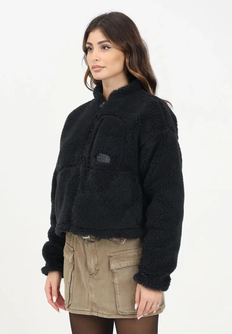 Felpa con zip Extreme Pile nera da donna