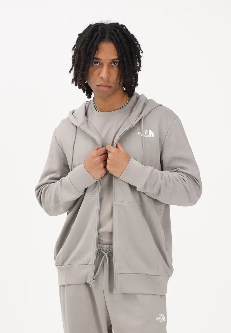 Felpa con zip Simple Dome Light Regular fango da uomo miniatura 2