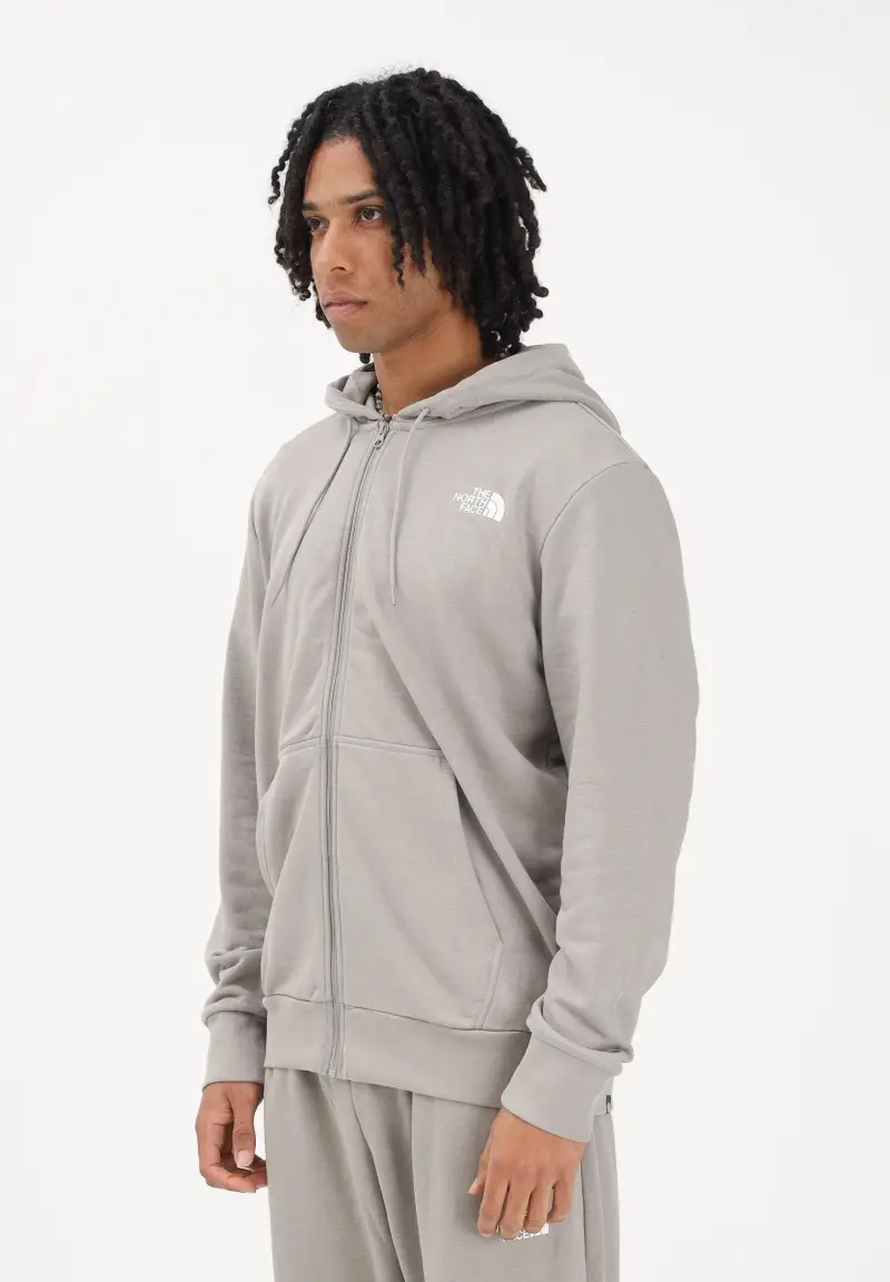 Felpa con zip Simple Dome Light Regular fango da uomo