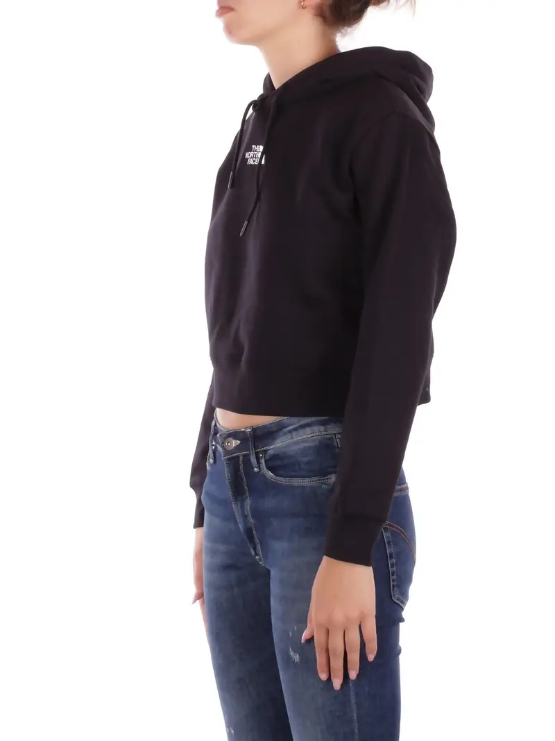 Felpa Donna THE NORTH FACE Black W essential crop hoodie miniatura 2