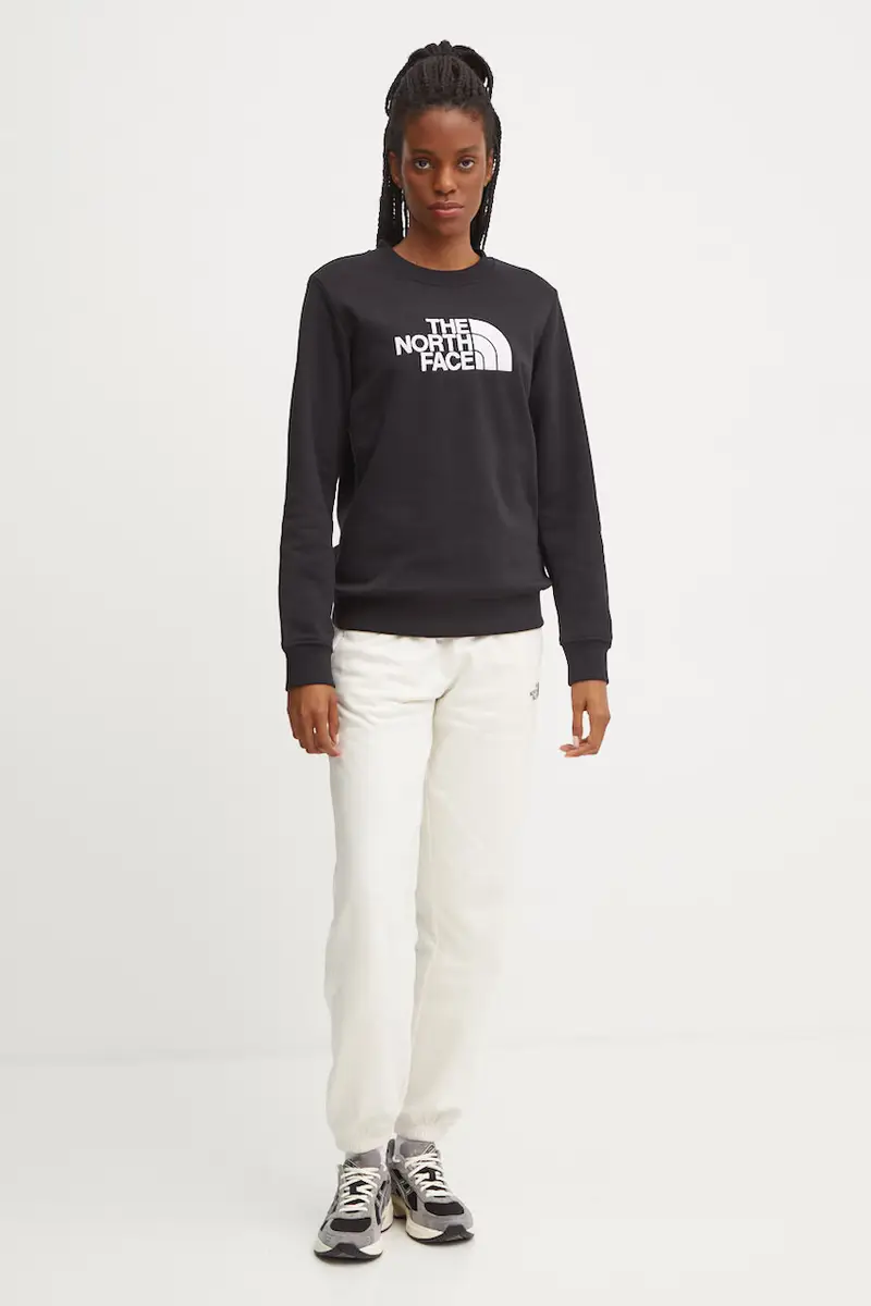 felpa Drew Peak Crew donna colore nero con applicazione NF0A89EFJK31 miniatura 2