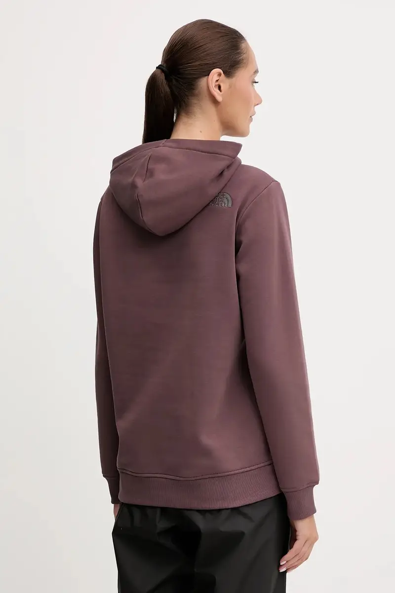 felpa Drew Peak donna colore granata con cappuccio con applicazione NF0A89EHDUK1 miniatura 3