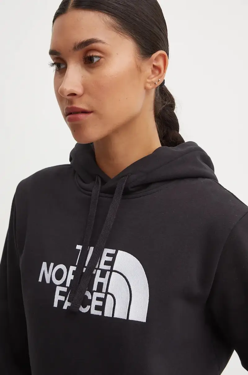 felpa Drew Peak Pullover Hoodie donna colore nero con cappuccio con applicazione NF0A89EHJK31 miniatura 4