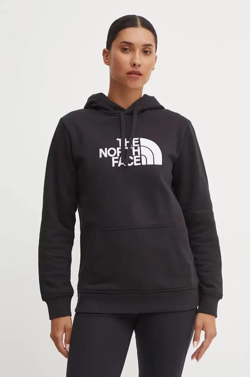 felpa Drew Peak Pullover Hoodie donna colore nero con cappuccio con applicazione NF0A89EHJK31
