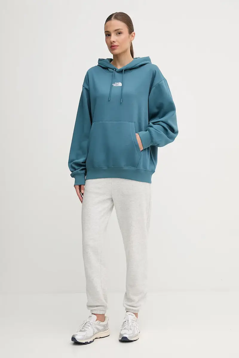 felpa Essential donna colore verde con cappuccio NF0A89ENBQ51 Turchese miniatura 2