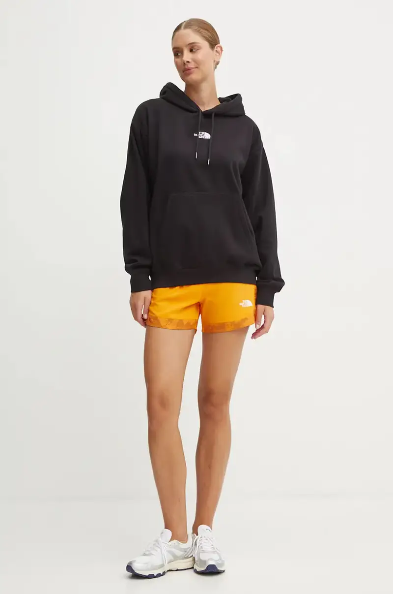 felpa Essential Hoodie donna colore nero con cappuccio con applicazione NF0A89ENJK31 miniatura 2